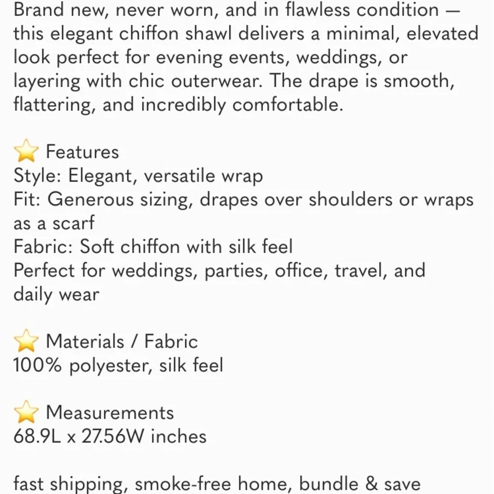 Chiffon Shawl Wrap for Evening Dresses Wedding Bridal Scarf Large Oversized new